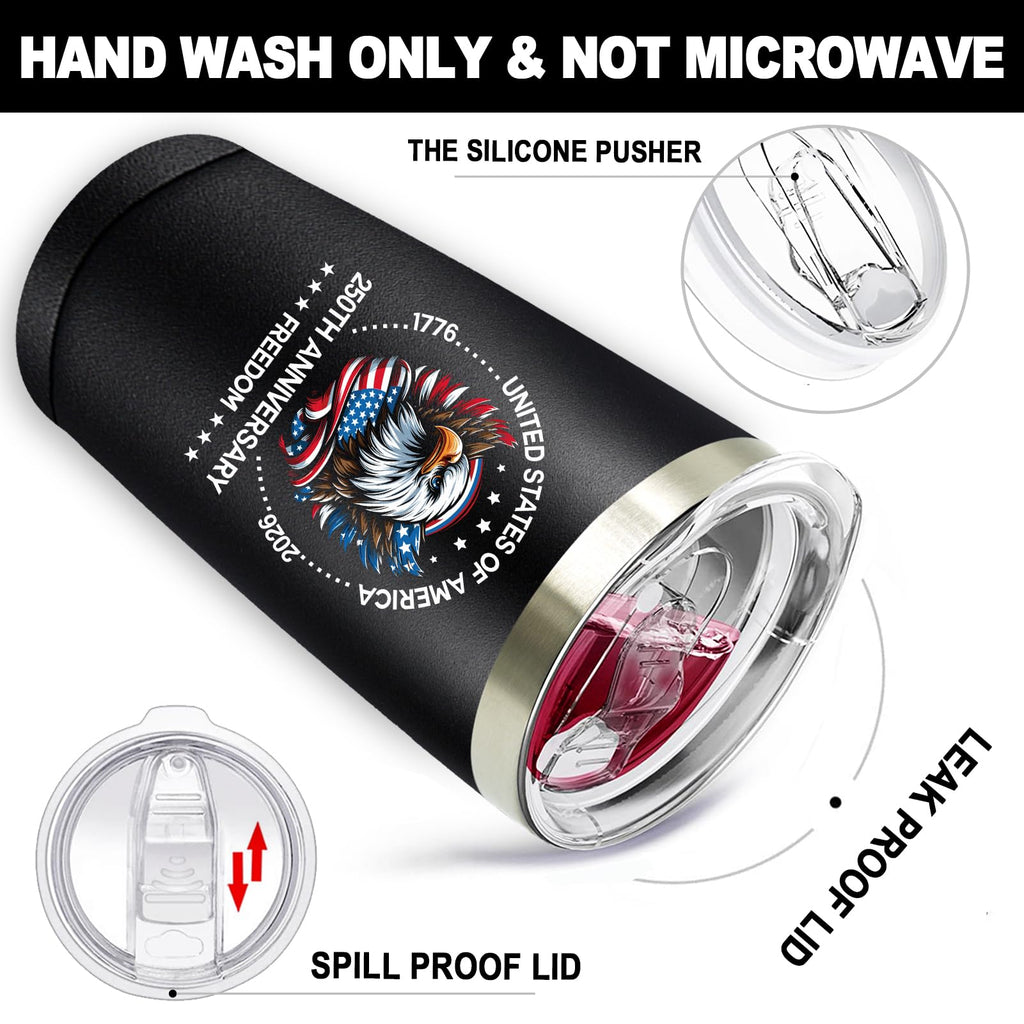 SpenMeta USA 250th Anniversary Merchandise, America 250 Merch Gifts, 20 0z 250 Year United States Independence Day Anniversary Tumbler Cup